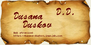 Dušana Duškov vizit kartica